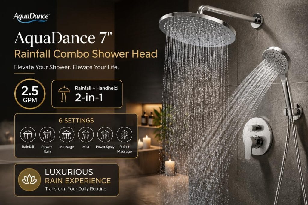 
Low Flow Shower Head vs Standard Shower Head