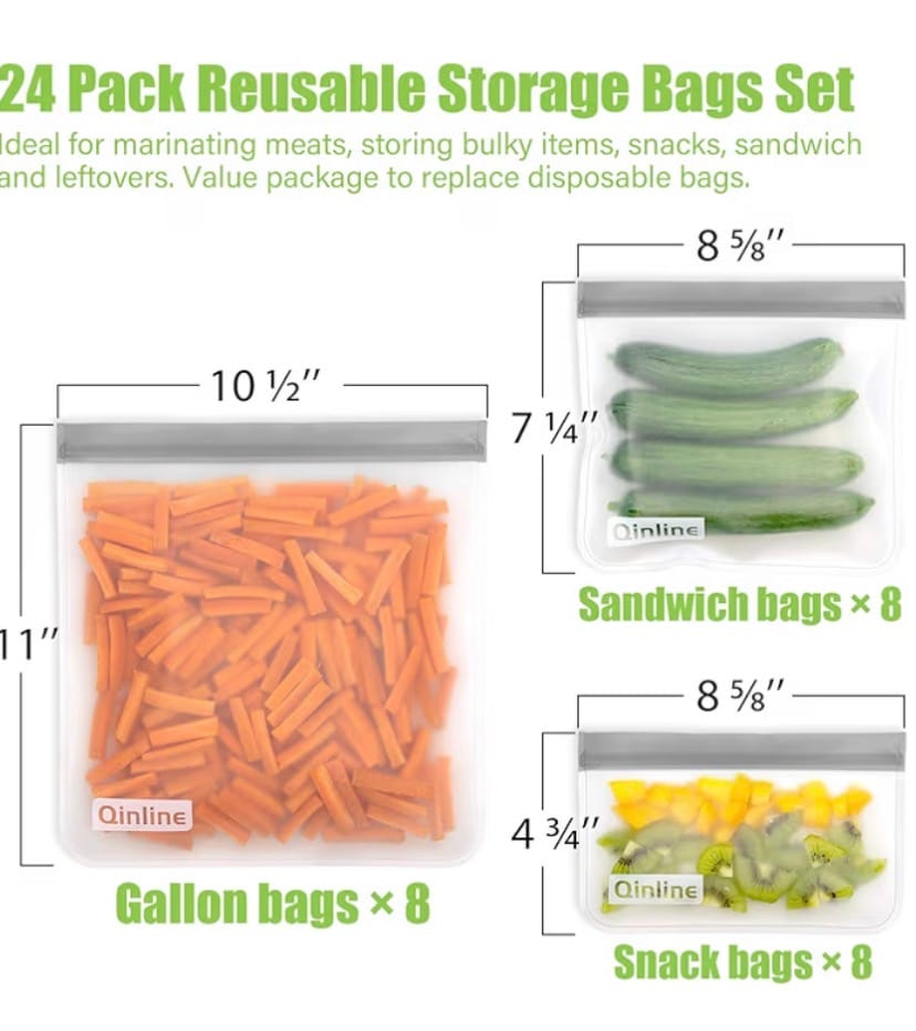 Reusable Silicone Food Storage Bags