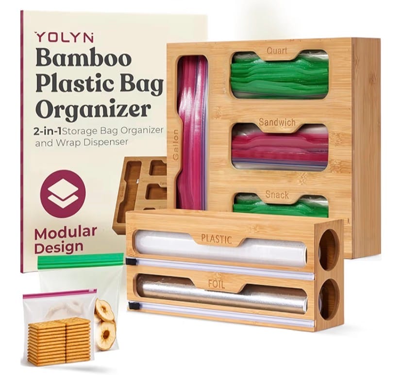 Bamboo Kitchen Storage Organizer