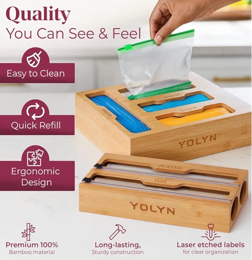 Bamboo Kitchen Storage Organizer