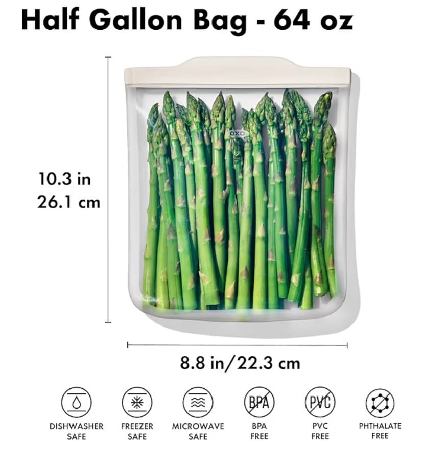 
Reusable Silicone Food Storage Bags