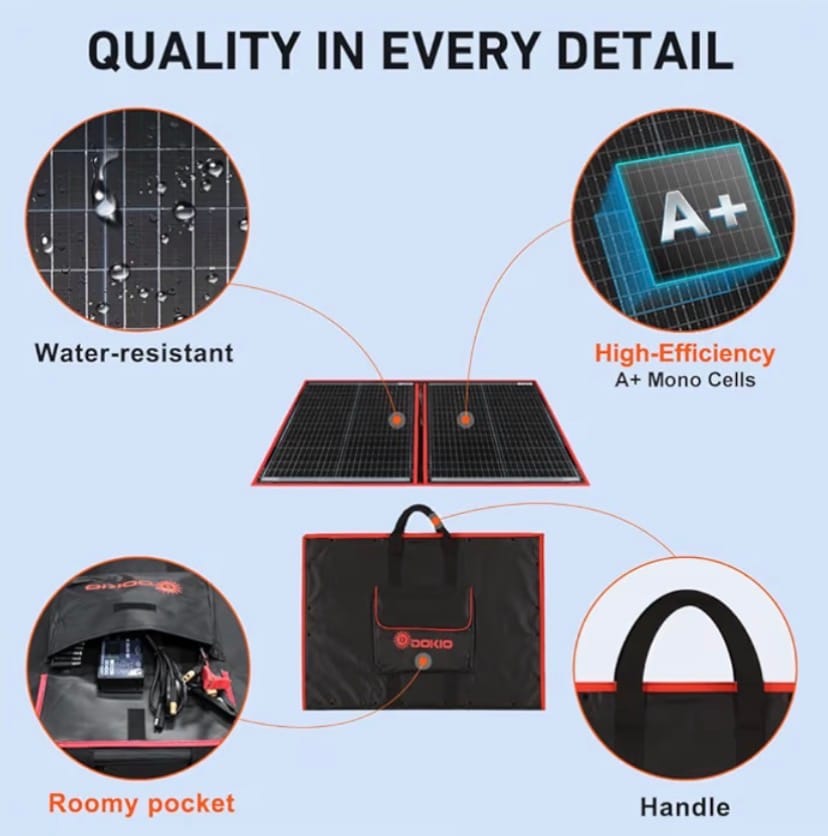 100W Portable Solar Panel kit 