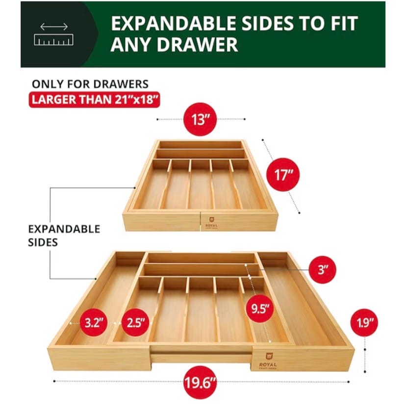 Bamboo Kitchen Organizer