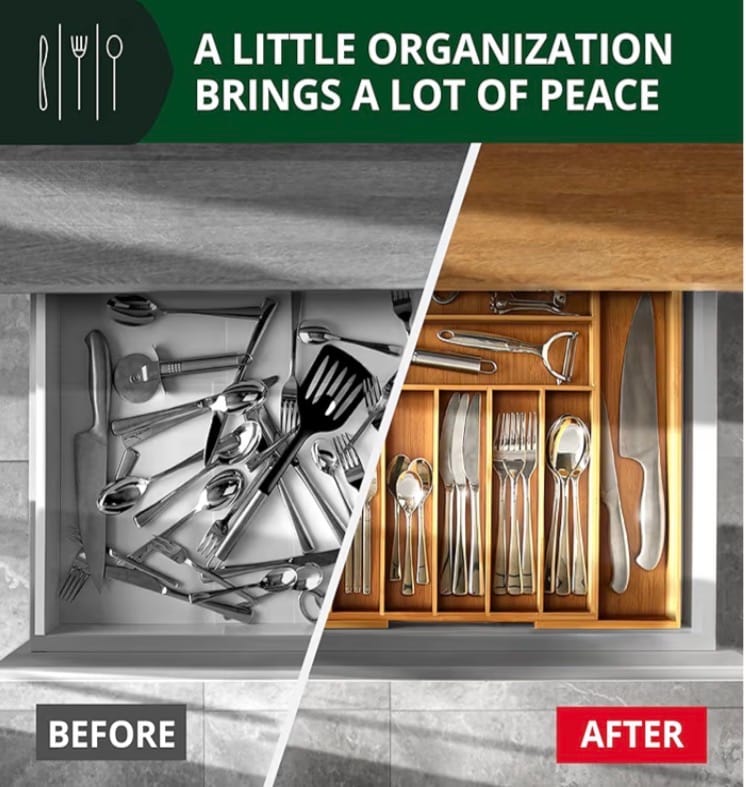 Bamboo Kitchen Organizer