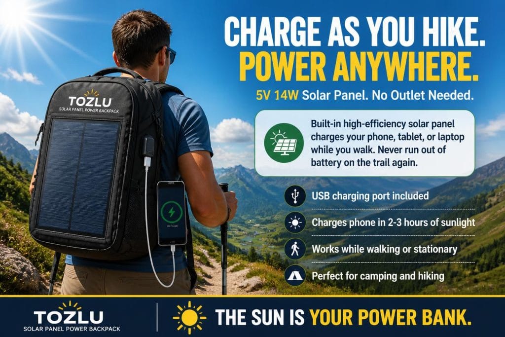 Solar Backpack with USB