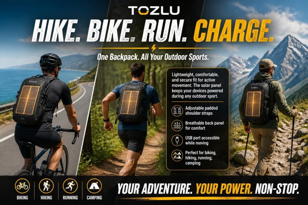 Solar Backpack with USB