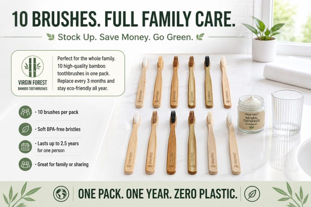 
Bamboo Toothbrush Set