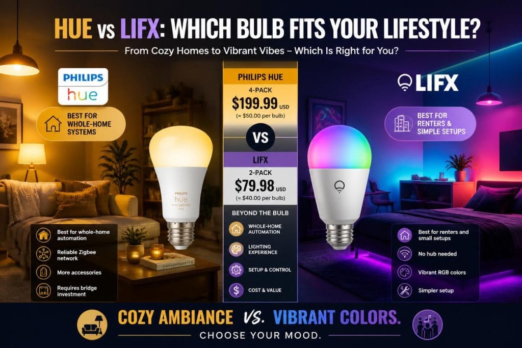 Philips Hue vs LIFX Smart Bulb