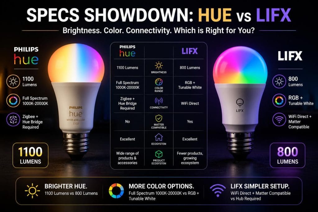 Philips Hue vs LIFX Smart Bulb