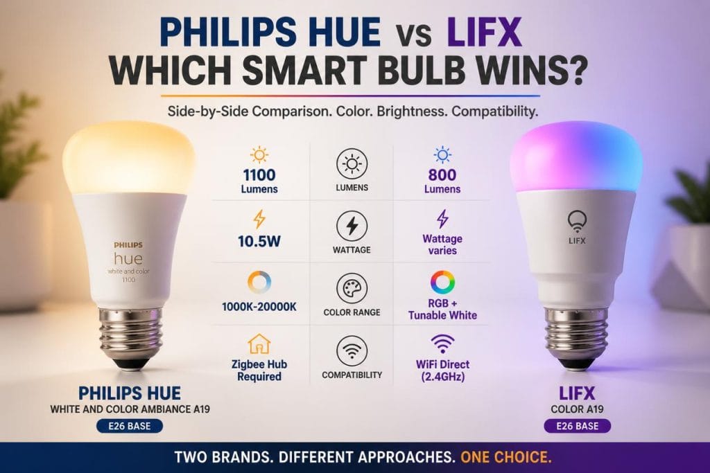 Philips Hue vs LIFX Smart Bulb