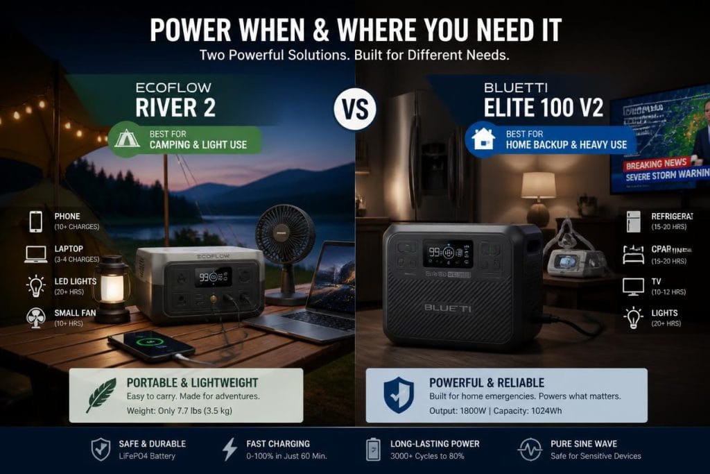 EcoFlow River 2 vs BLUETTI Elite