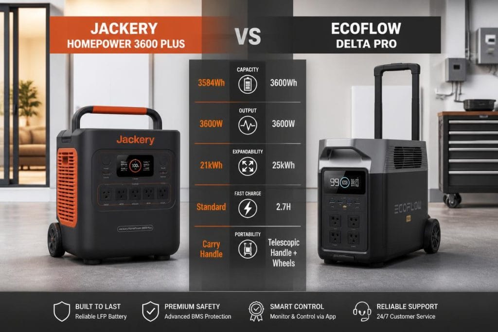 
Jackery HomePower 3600 Plus vs EF ECOFLOW 3600Wh Solar
