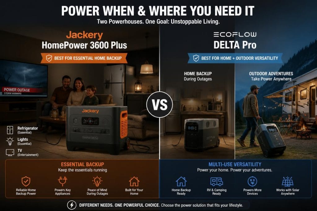 
Jackery HomePower 3600 Plus vs EF ECOFLOW 3600Wh Solar