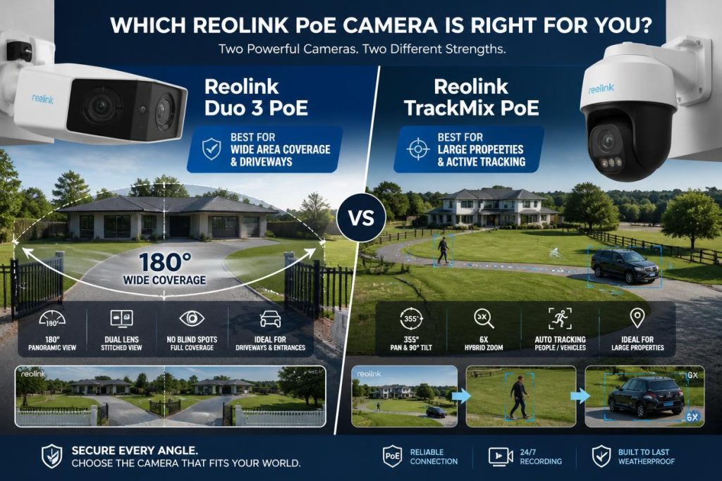Reolink Duo 3 PoE vs Reolink TrackMix PoE