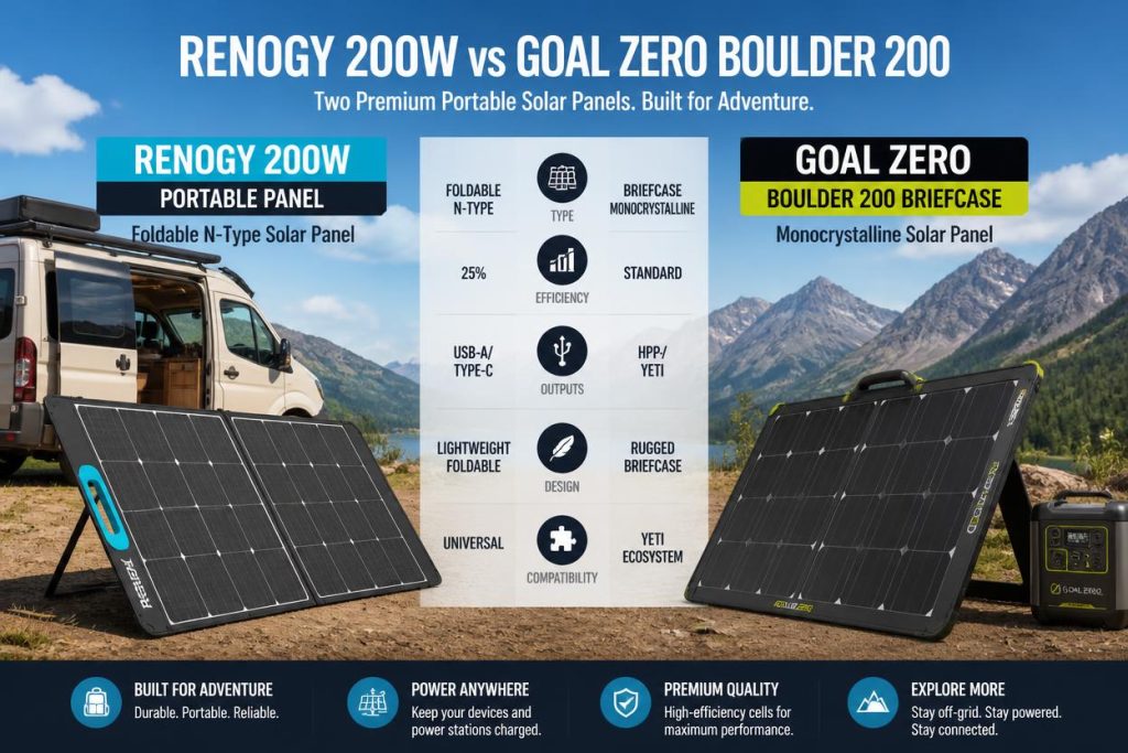Review: Renogy 200W Portable Solar Panel vs Goal Zero Boulder 200 – Which One Is Worth Your Money in 2026? 5 Renogy 200W Portable Solar Panel vs Goal Zero Boulder 200