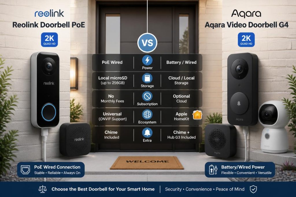 Reolink Doorbell PoE vs Aqara G4 Video Doorbell