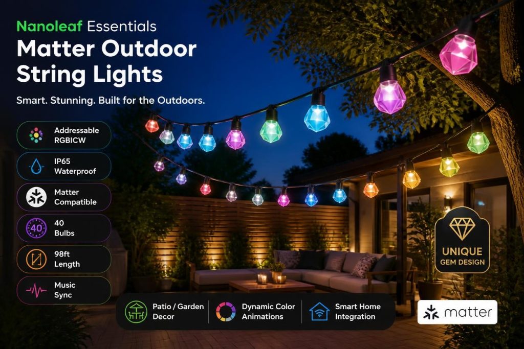 Govee Outdoor Permanent Lights 2 vs Nanoleaf Outdoor String Lights
